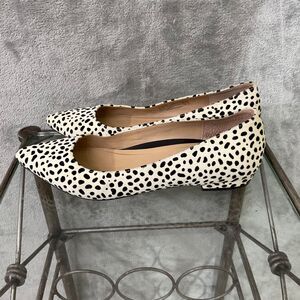 Vionic Lena Spot Ballet Flats Women's Size 8.5 Pointed Toe Leather Slip On Shoes